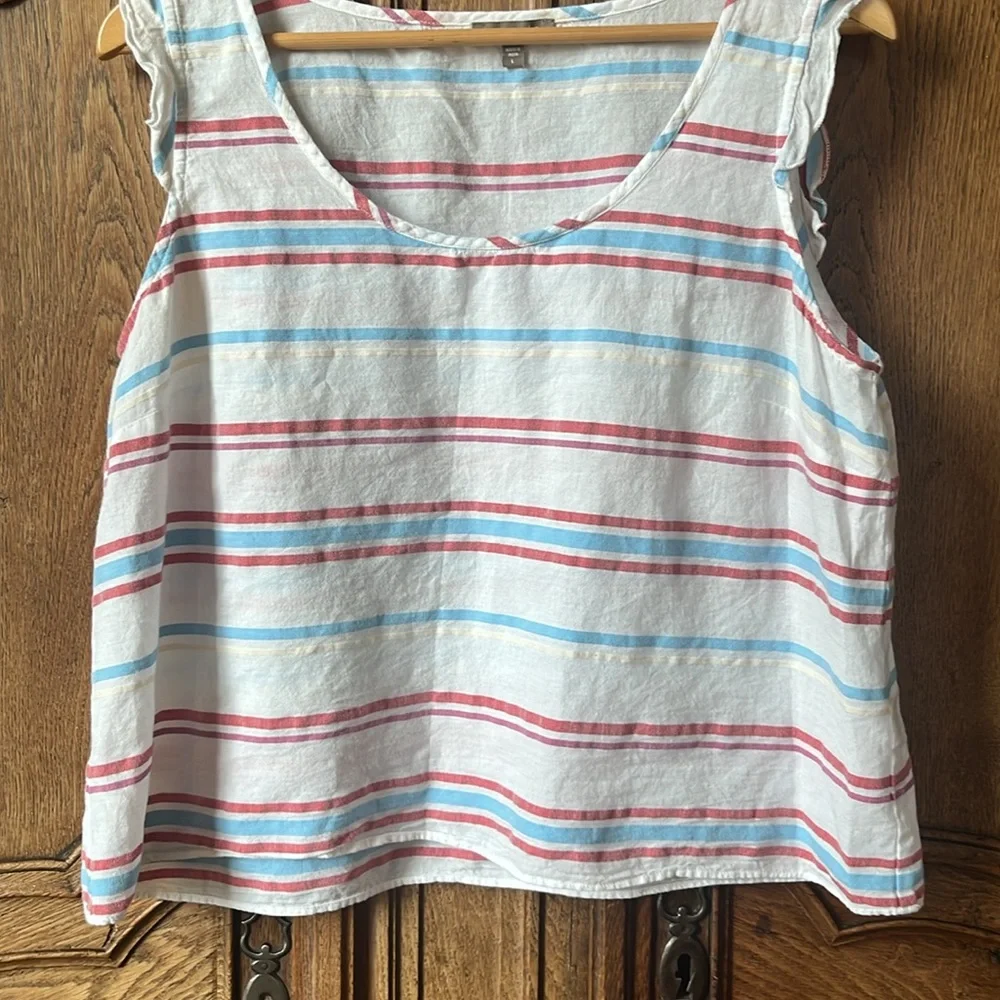 Lilla P The Perfect Stripe Linen Top - Picture 3 of 6